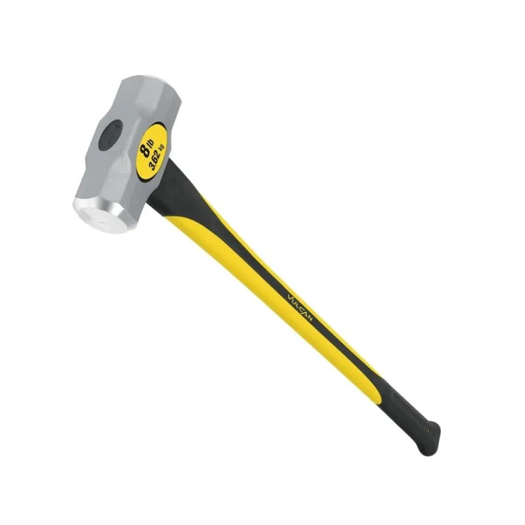 Vulcan 36" Sledge Hammer with 8 lb Chamfered Head and Fiberglass Handle - 32904