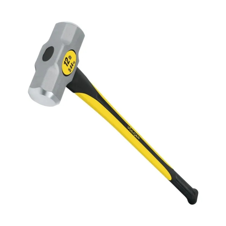 Vulcan 36" Sledge Hammer with 12 lb Chamfered Head and Fiberglass Handle - 32906