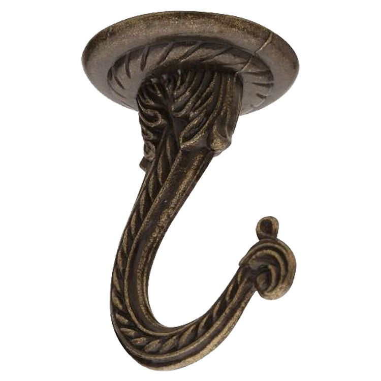 National Hardware V154 Swag Hook, Antique Brass, 2-1/4 in