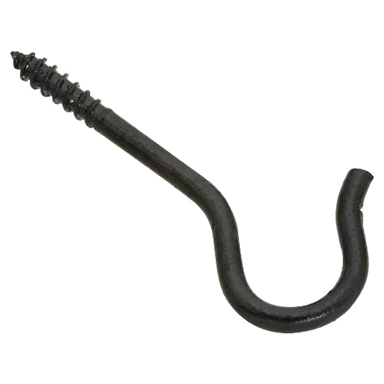 National Hardware V2666 Ceiling Hook, 2-1/2 in L, 0.16 in Wire, Black