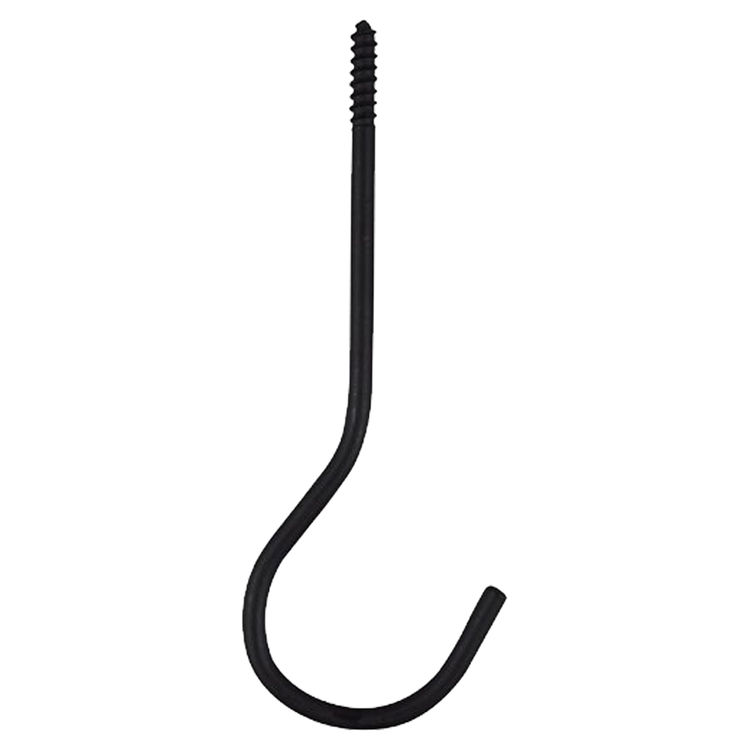 National Hardware V2666 Ceiling Hook, 6 in L, 0.22 in Wire, Black
