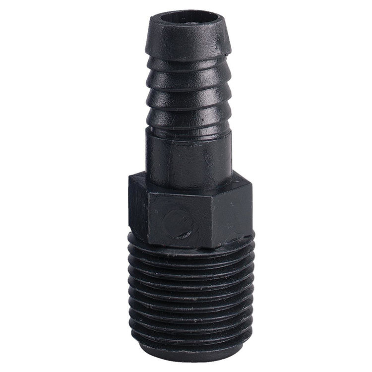 WaterMaster 37160 Flexible Riser Adapter, For Use With 1/2 in Pipe, 1/2 in MNPT X Barbed, Plastic