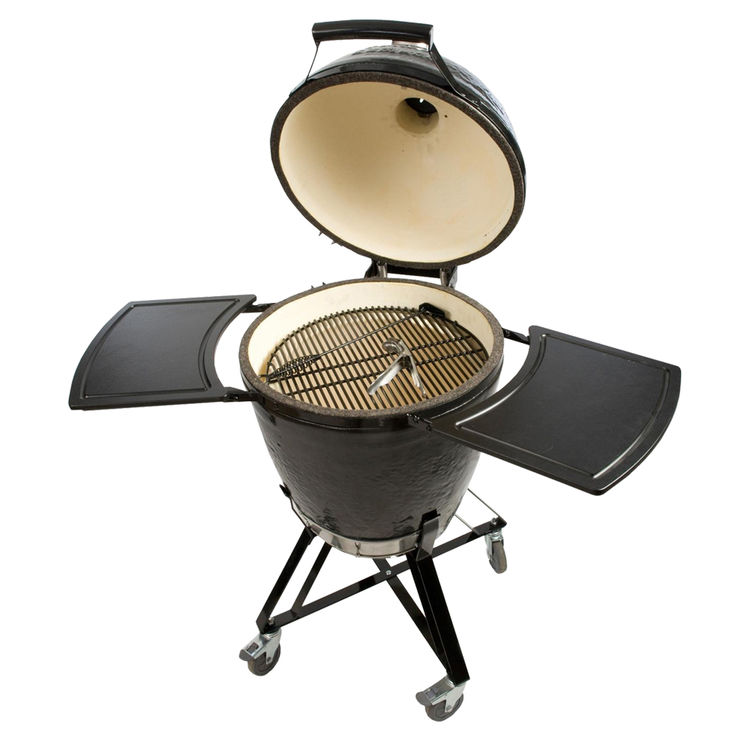 Primo Grill 773 All-in-One Kamado Round Charcoal BBQ Grill, 280 sq-in, 18-1/2 in Dia x 30 in W x 30 in D x 39-1/2 in H