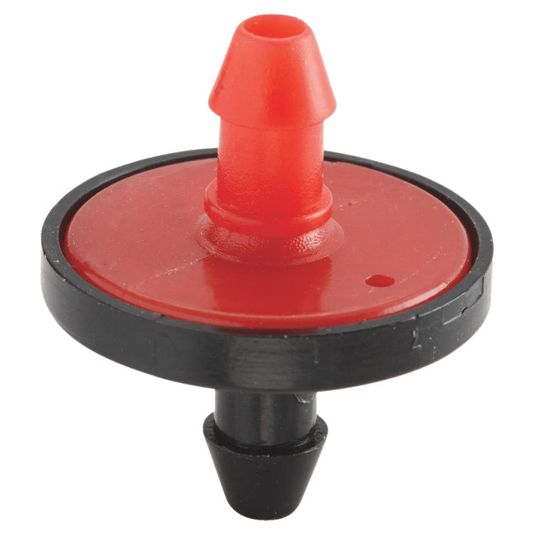 Raindrip 116025B In-Line Pressure Compensating Mini Dripper, 1/2 gph, Red/Black Base