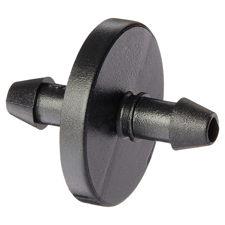 Raindrip 117025B In-Line Pressure Compensating Mini Dripper, 1 gph, Black Base