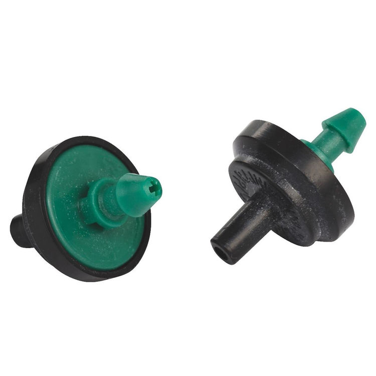 Raindrip R112CT In-Line Pressure Compensating Dripper, 2 gph, 10 - 60 psi, Green Base