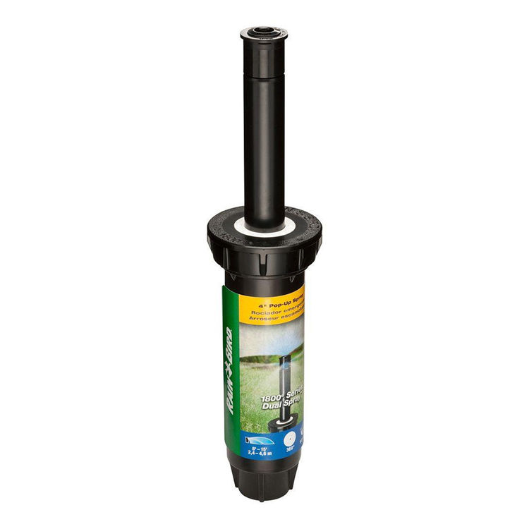 Rainbird 1804FDS Dual Spray Head Sprinkler, 0.1 gpm, 1/2 in FNPT, 4 in Pop-Up