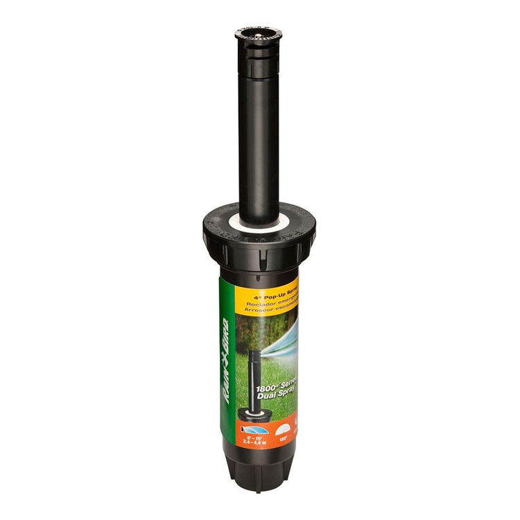 Rainbird 1804HDS Dual Spray Head Sprinkler, 0.1 gpm, 1/2 in FNPT, 4 in Pop-Up