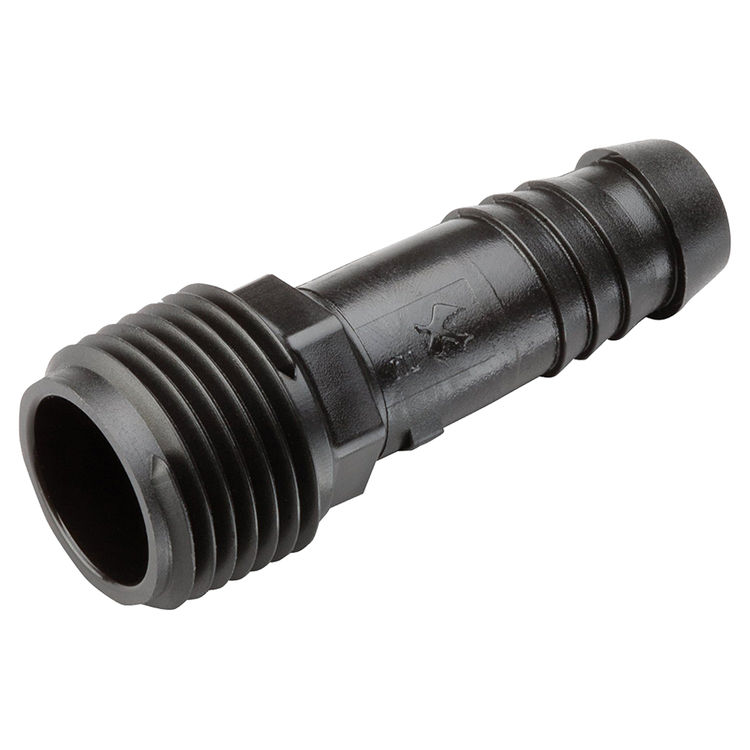 Rain Bird SWGA050 Swing Pipe Adapter, 1/2 X 1/2 in, MNPT X Barbed, 80 psi, Robust Acetal