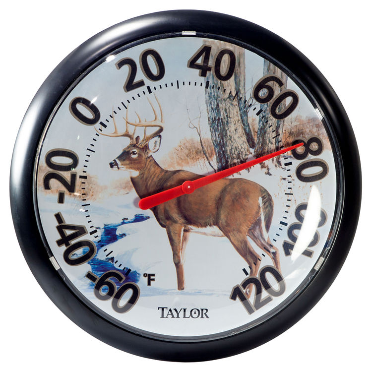 Taylor 6709E Weather Resistant Shatterproof Dial Thermometer, -60 TO 120 deg F, 13-1/4 in