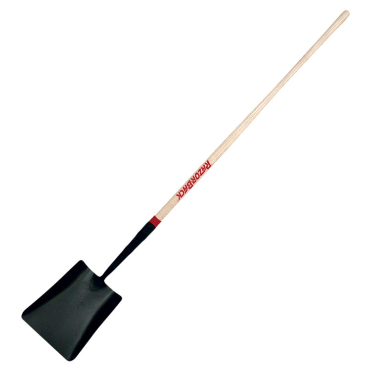 Razor Back 44101 Transfer Shovel With Dual Rivet, 9-1/2 in W X 12 in L, Tempered Steel, 48 in