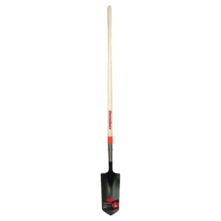 Razor Back 47115 Ditching Shovel With Rolled Step, 5 in W X 11-1/2 in L, Tempered Steel, 48 in