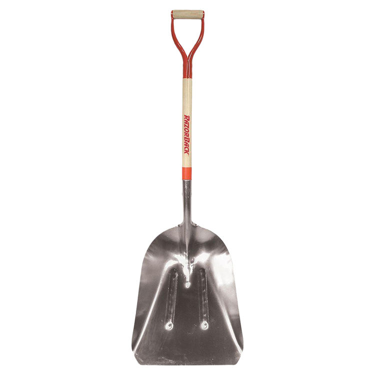 Razor Back 53130 Western Pattern Scoop Shovel, 15-1/4 in W X 19-3/4 in L, Aluminum, 31 in