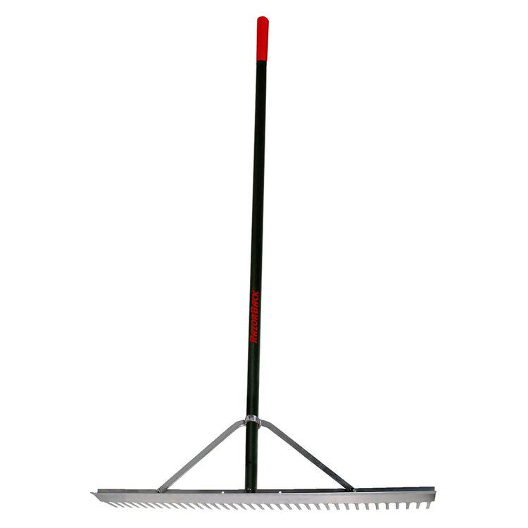 Razor Back 63000 Heavy Duty Landscape Rake With Wrap Around Bolted Brace, 36 in W x 5 in L Head