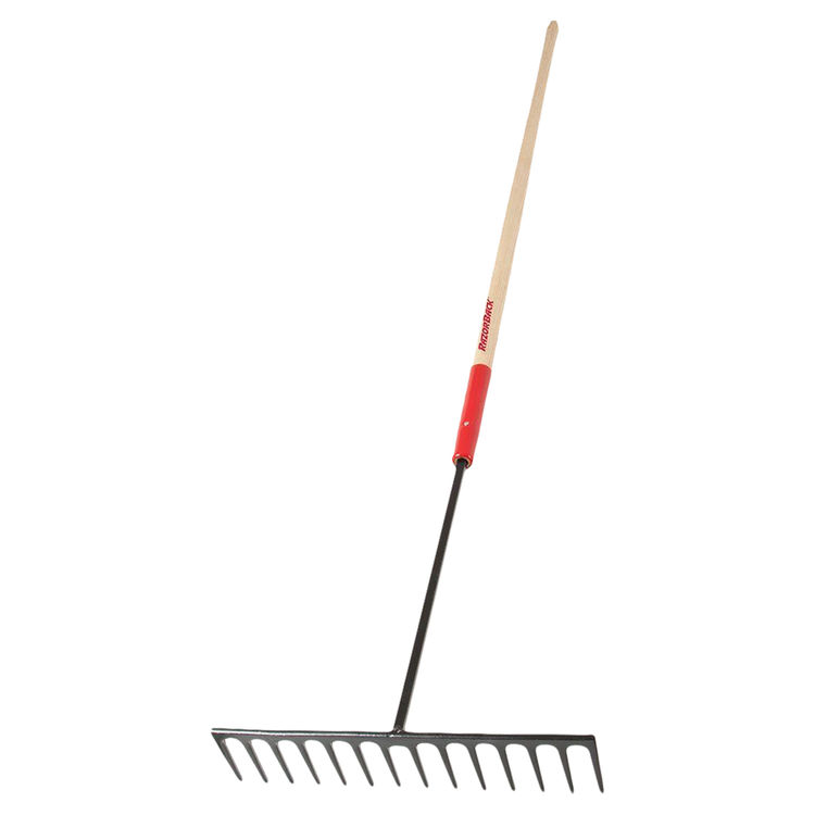 Razor Back 63125 Heavy Duty Asphalt Rake, 16 in W x 4 in L Head, 14 Tine, 60 in Handle