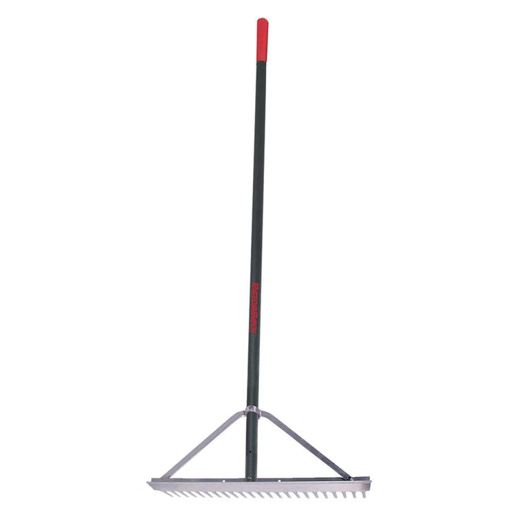 Razor Back 63136 Heavy Duty Landscape Rake, 24 in W X 2-3/4 in L-Head, 24 Tine, 66 in Handle
