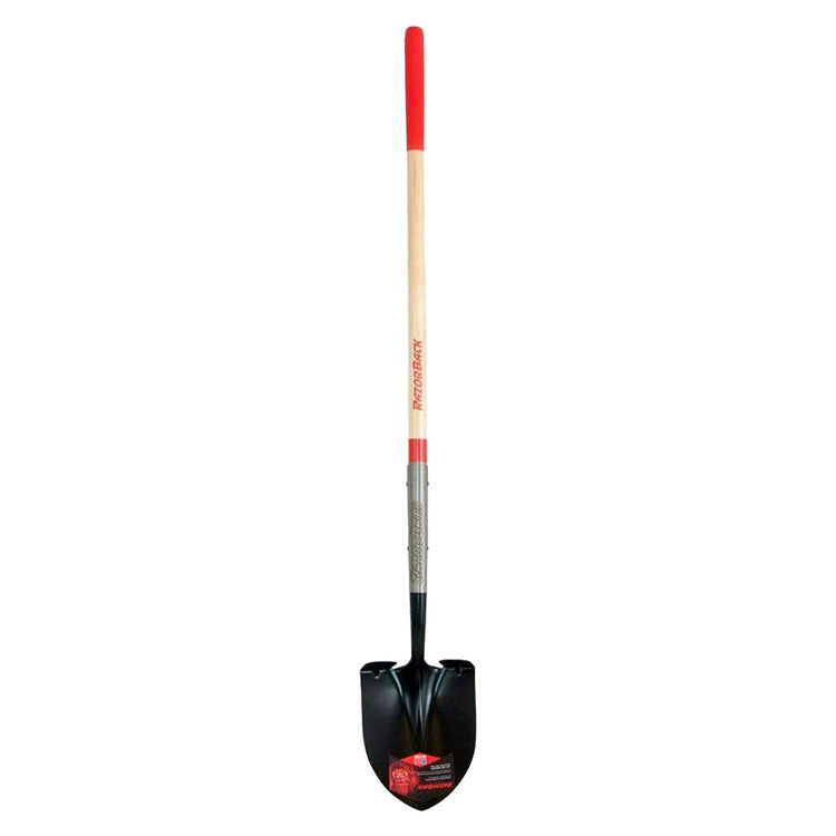 Razor-Back 2593600 Digging Shovel, 9 in W x 5-1/8 in L, Tempered Steel, 55-1/8 in, Cushion Grip, Long Hardwood Handle