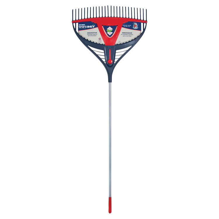 True American 193101400 Leaf Rake, 26 in W, 26 Tine, 60 in Handle