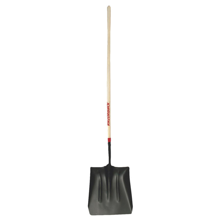 Union Tools 54246 Scoop Shovel, 13-1/2 in W X 14-1/2 in L, Steel, 48 in, Straight White Ash