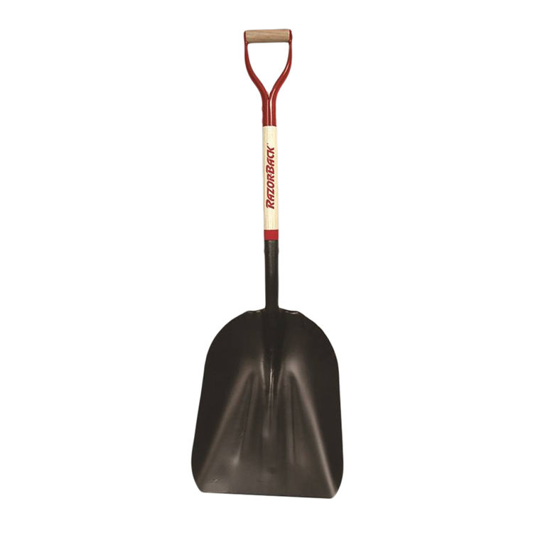 UnionTools 53121 Western Pattern Scoop Shovel, 15 in W X 19 in L, Heavy Duty Steel, 27 in