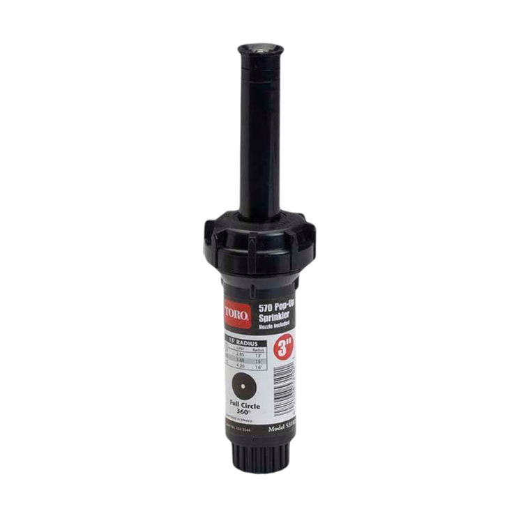 Toro 570Z Pro 53816 Pop-Up Zero Flush Fixed Spray Sprinkler, 3.6 gpm, 1/2 in FNPT, 3 in Pop Up