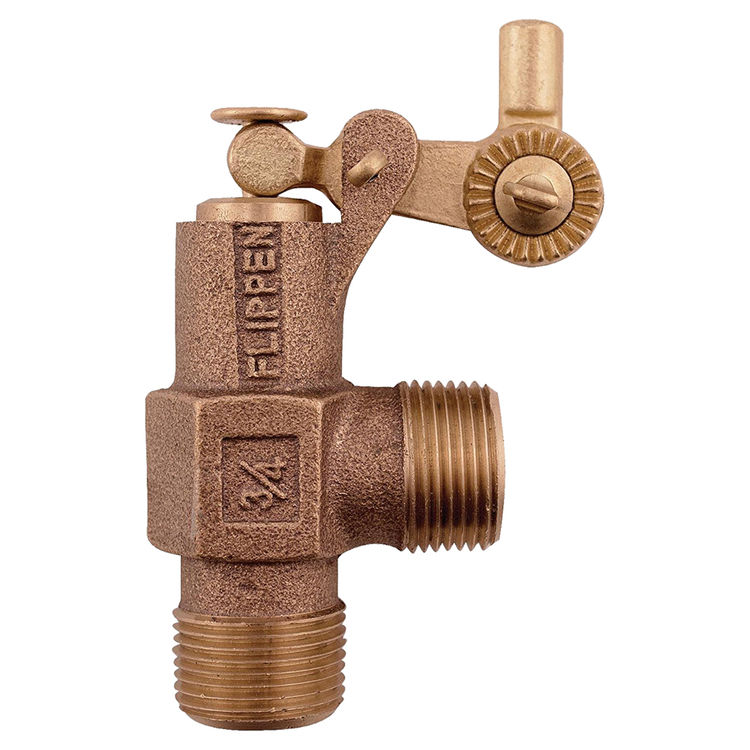 Watts ST750 Flippen Standard Duty Float Valve, 3/4 in Inlet, 3/4 in Outlet, MIP, Bronze