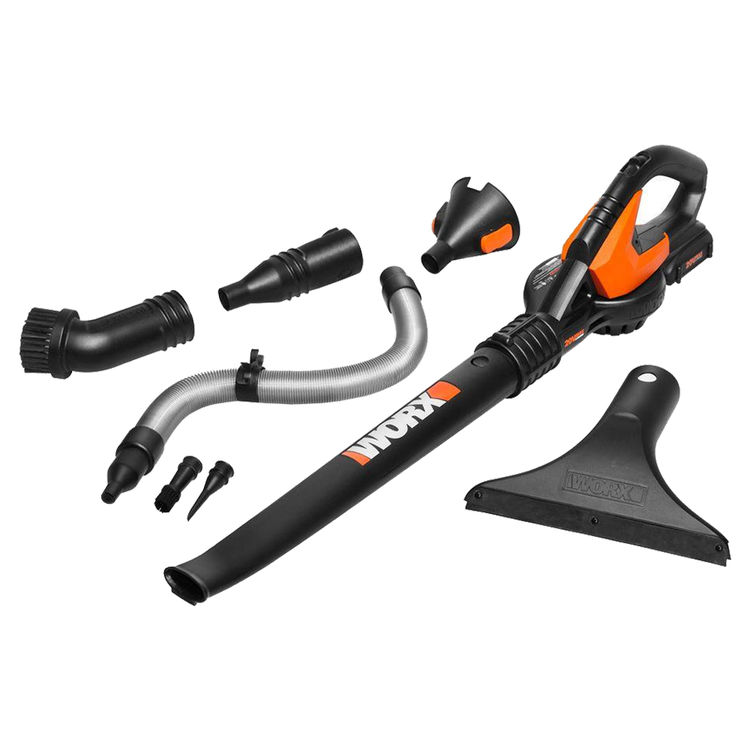 Worx Electric Cordless Blower/Sweeper, 20 V, Li-Ion, 77 cfm, 120 mph - WG545.1