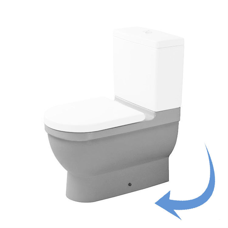 Duravit 0128090092 Starck 3 Dual Flush Two-Piece Floor Mounted Close Coupled Elongated Toilet in White Finish