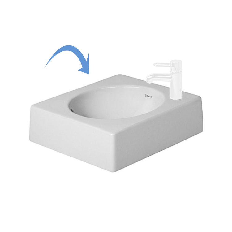 Duravit 0320420008 Architec 16 5/8" Vessel Bathroom Sink with Overflow and Tap Platform 