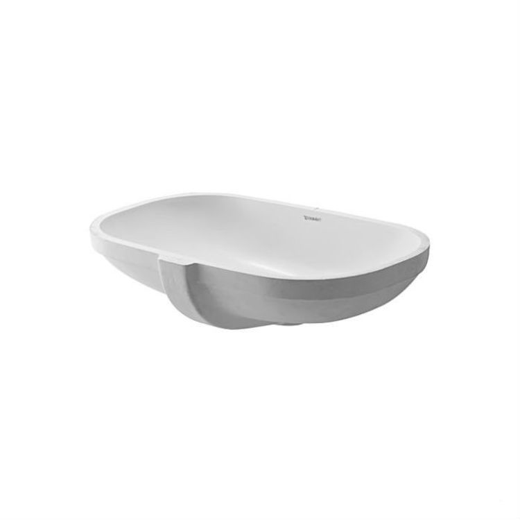Duravit 0338490000 D-Code 20 3/4" Undermount Vanity Bathroom Sink with Overflow