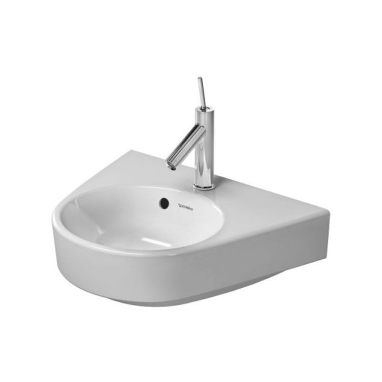 Duravit 0714500000 Starck 2 19 5/8" Wall Mount Bathroom Sink with Overflow and Tap Platform 