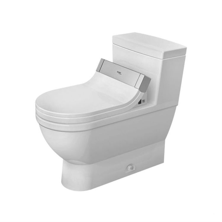 Duravit 2120510001 Starck 3 28 1/8" Single Flush One-Piece Floor Mounted Elongated Toilet - White