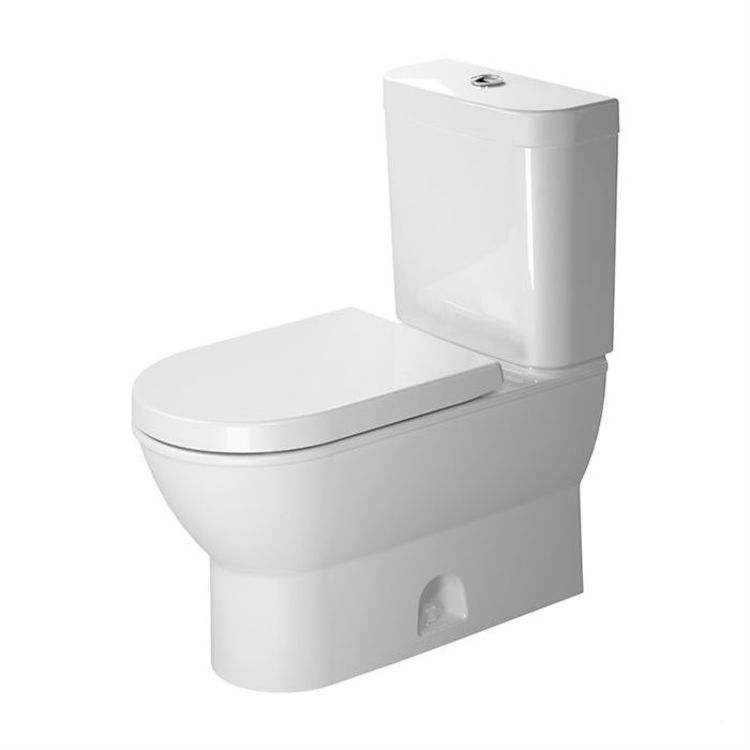 Duravit 2126010000 Darling New Single Flush Two-Piece Floor Mounted Elongated Toilet Bowl - White