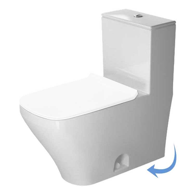 Duravit 2157010005 DuraStyle Single Flush/Dual Flush One-Piece Floor Mounted Close Coupled Elongated Toilet - White