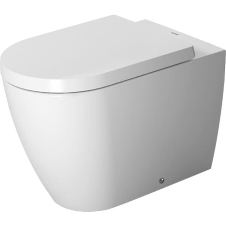 Duravit 2169090092 ME by Starck Dual Flush One-Piece Floor Mounted Back-to-Wall Elongated Toilet - White