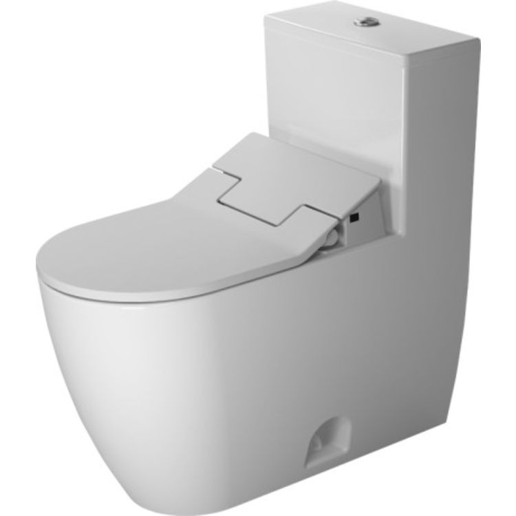 Duravit 2173510085 ME by Starck 28-3/4" Single Flush/Dual Flush One-Piece Floor Mounted Rimless Elongated Toilet - White