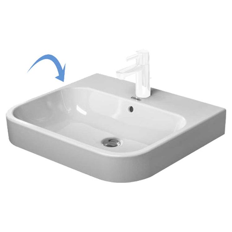 Duravit 2318600000 Happy D.2 23 5/8" Wall Mount Bathroom Sink with Overflow With Mount Type
