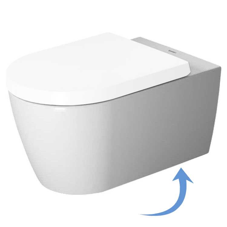 Duravit 2529092092 ME by Starck One-Piece Wall Mounted Rimless Elongated Toilet Bowl- White