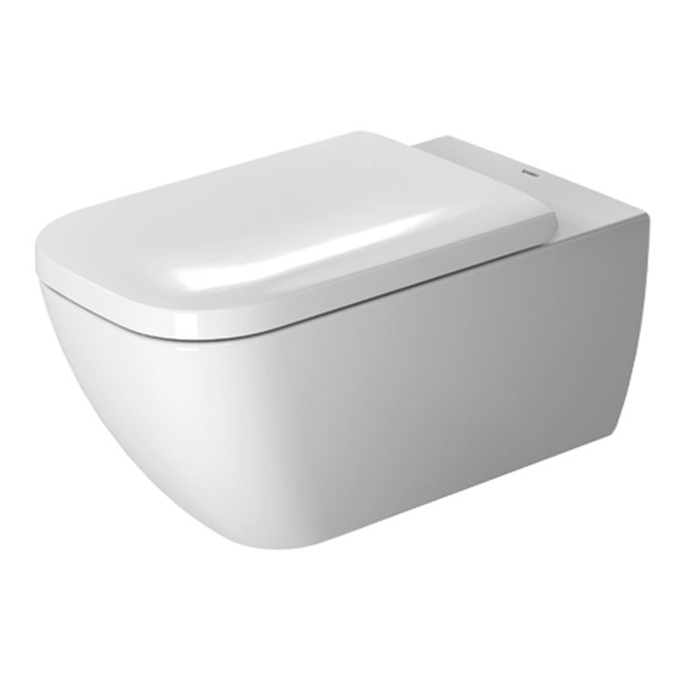 Duravit 2550090092 Happy D.2 Wall Mounted Rimless Elongated Toilet - White