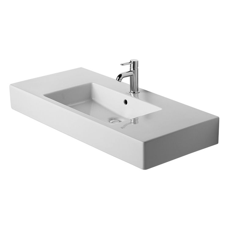 Duravit 03291000001 Vero 41 3/8" Wall Mount Washbasin with Overflow and Tap Platform 