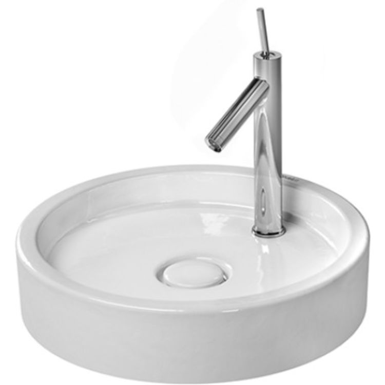 Duravit 03864700281 Starck 1 18 1/2" Drop In Bathroom Sink without Overflow and Tap Platform With Mount Type