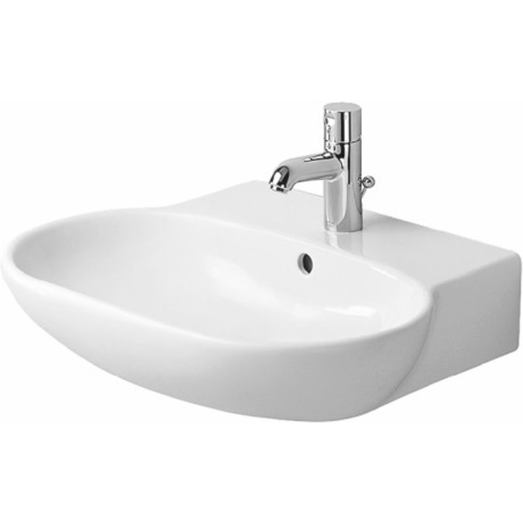 Duravit 04197000001 Foster 27-1/2" Wall Mount Bathroom Sink with Overflow and Tap Platform 
