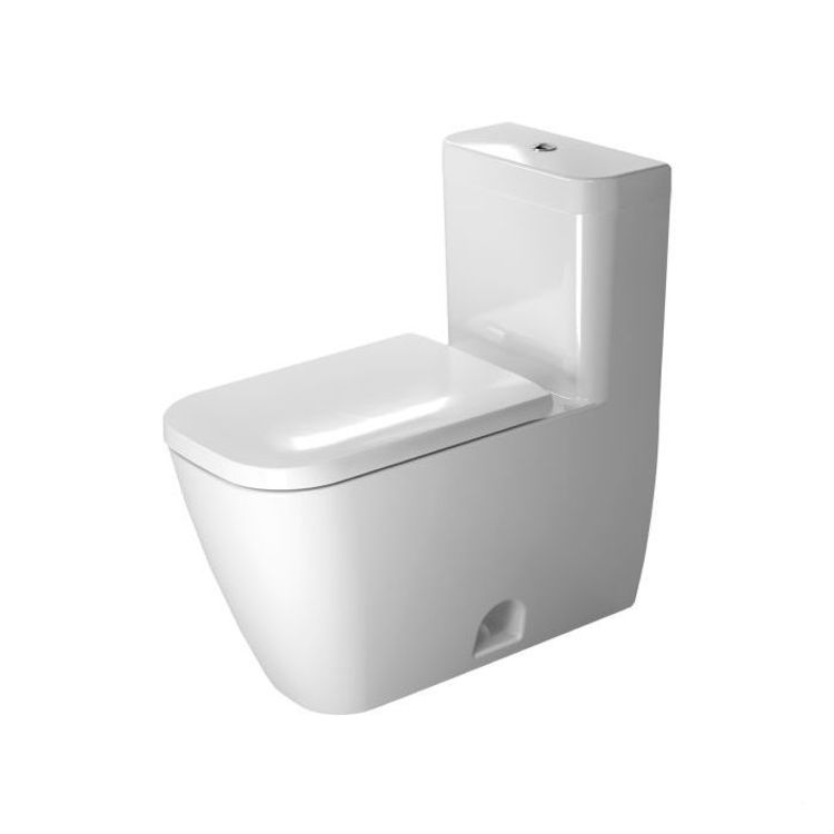 Duravit 2121010001 Happy D.2 Dual Flush One-Piece Floor Mounted Elongated Toilet - White