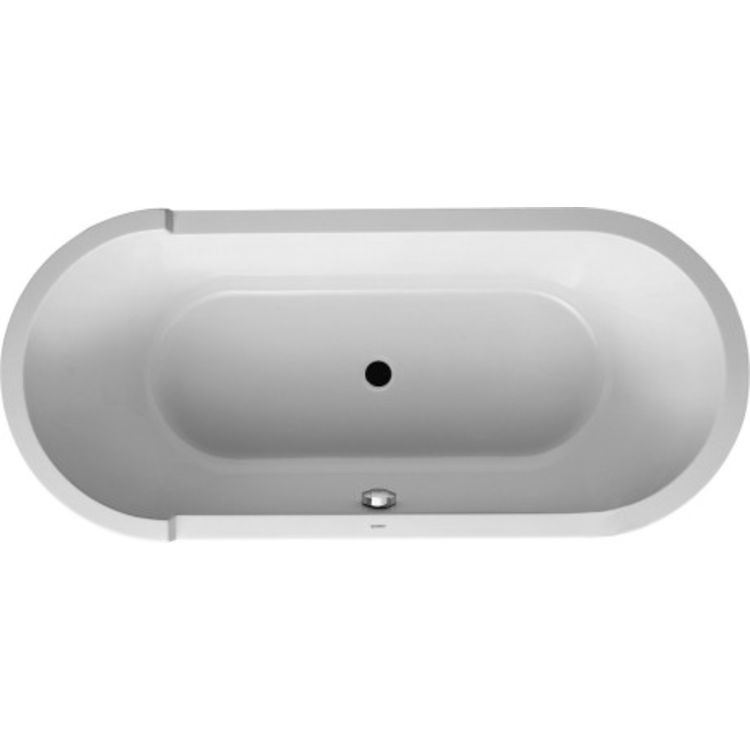 Duravit 700009000000090 Starck 70 7/8" Drop-In Acrylic Soaking Bathtub with Two Backrest Slope