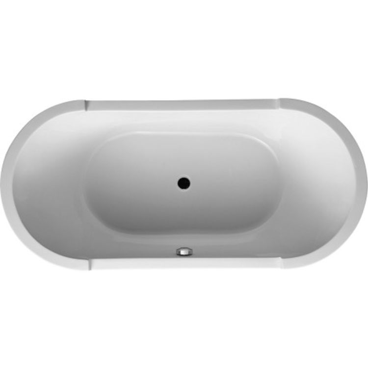 Duravit 700012000000090 Starck 74 7/8" Free Standing Acrylic Soaking Bathtub with Two Backrest Slope