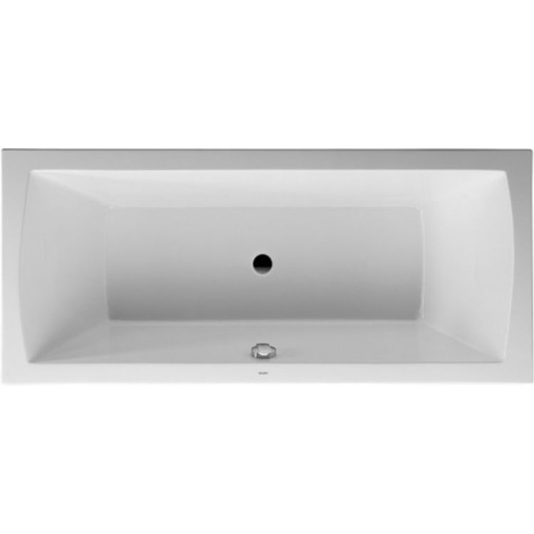 Duravit 700028000000090 Daro 70-7/8" Drop-In Acrylic Soaking Bathtub W/ Two Backrest Slope, White