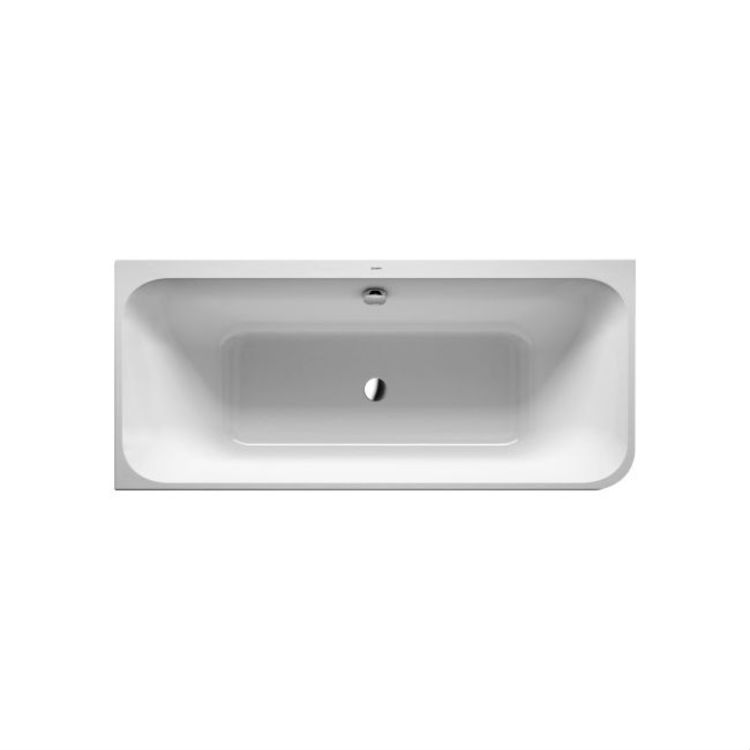 Duravit 700316000000090 Happy D.2 70 7/8" Corner Left Acrylic Soaking Bathtub with Two Backrest Slopes