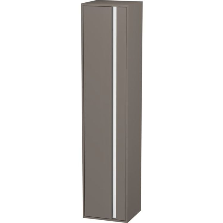 Duravit Ketho KT1255L4343 15-3/4" Wall Mount Tall Linen Cabinet with One Door - Basalt Matte (Decor)