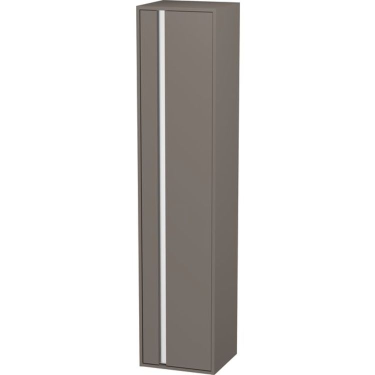 Duravit KT1255R4343 Ketho 15 3/4" Wall Mount Tall Linen Cabinet with One Door - Basalt Matte (Decor)
