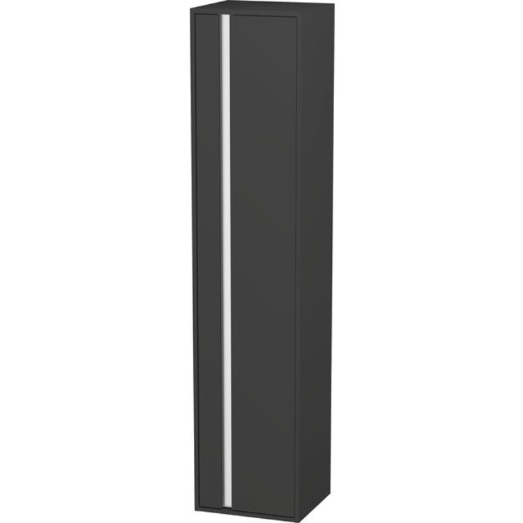 Duravit Ketho KT1255R4949 15-3/4" Wall Mount Tall Linen Cabinet with One Door - Graphite Matte (Decor)